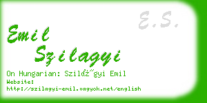 emil szilagyi business card